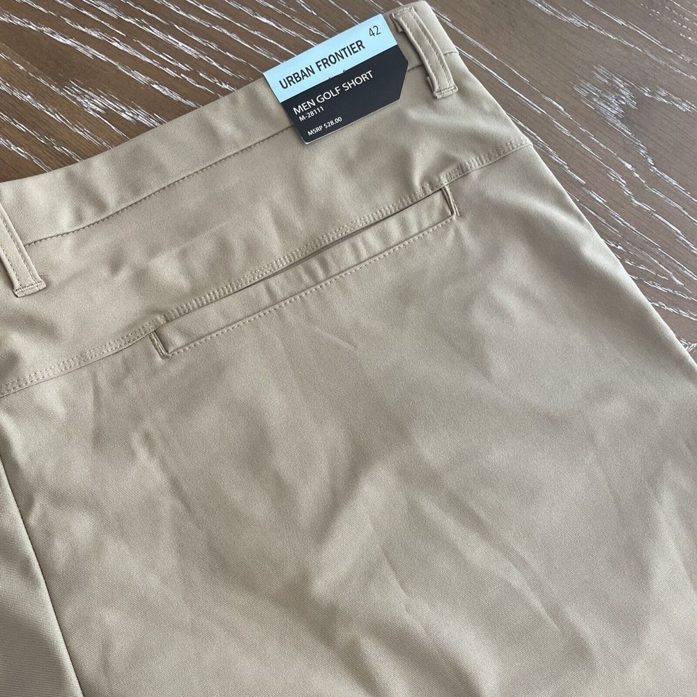 NEW Urban Frontier Mens ~ Size 42 Khaki /tan‎ Golf Shorts ~ FAST SHIPPING